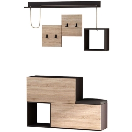 Έπιπλο Εισόδου-Παπουτσοθήκη Holdon 0207545 120x36,5x87,5cm Natural-Anthracite