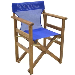 Πολυθρόνα Σκηνοθέτη Klara 0095083 61x51x86cm Walnut-Blue