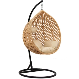 Πολυθρόνα Κρεμαστή Alicia 0188869 105x80x195cm Natural-Beige