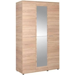 Ντουλάπα Με Καθρέπτη Trendline 0080391 120x52x212cm Sonoma Τρίφυλλη
