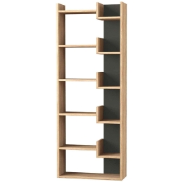 Βιβλιοθήκη Oppa 0207503 60x22x162cm Natural-Anthracite