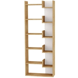 Βιβλιοθήκη Oppa 0207504 60x22x162cm Natural-White