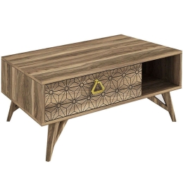 Τραπέζι Σαλονιού Barleta 0215980 90x60x43cm Walnut
