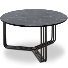 Τραπέζι Σαλονιού Catania 0216644 82,5x82,5x42cm Marble Black