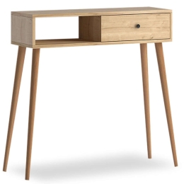 Κονσόλα Napoli 0127269 90x29x88cm Oak Μελαμίνη