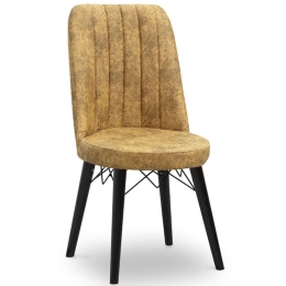 Καρέκλα Τραπεζαρίας Alegra 0230210 46x44x91cm Mustard-Black