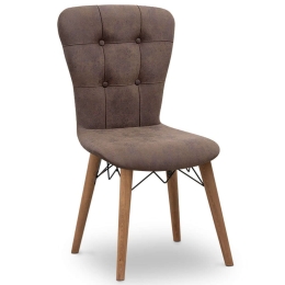 Καρέκλα Τραπεζαρίας Palmira 0230212 47x44x88cm Brown-Walnut
