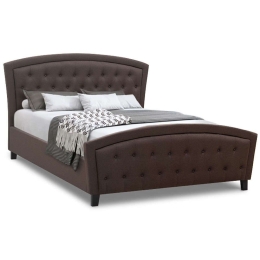 Κρεβάτι Για Στρώμα 160x200cm Alexia 0224250 216x186x116cm Dark Brown Υπέρδιπλο