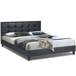 Κρεβάτι Για Στρώμα 160x200cm Sissy 0224246 212,5x166x90cm Black Υπέρδιπλo