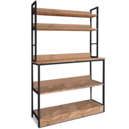 Ραφιέρα Foyer 0220250 101x36x160,7cm Black-Oak