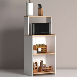 Ντουλάπι Κουζίνας Flora 0127287 60x40x134cm White-Oak Μελαμίνη