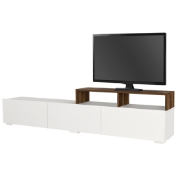Έπιπλο Τηλεόρασης Elite 0228133 210x30x49,8cm White-Walnut