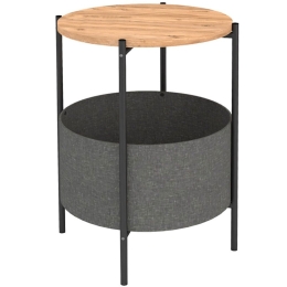 Τραπεζάκι Βοηθητικό Kalid 0212584 Φ43x60cm Oak-Grey