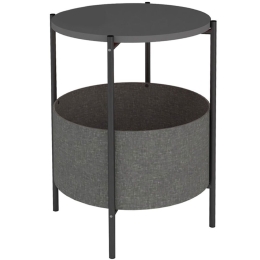 Τραπεζάκι Βοηθητικό Kalid 0212586 Φ43x60cm Anthracite-Grey