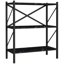 Ραφιέρα Δαπέδου Jocasta 0212519 66x34x85cm Marble Effect Black