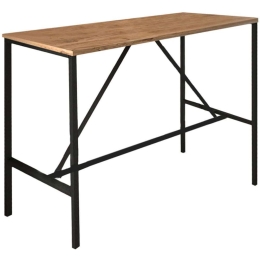 Τραπέζι Μπαρ Crego 0226170 100x45x89cm Oak-Black Μελαμίνη,Μέταλλο