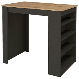 Τραπέζι Μπαρ Monaco 0228197 120x51,6x101,8cm Anthracite-Oak Μελαμίνη