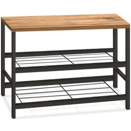 Παπουτσοθήκη Dalia 0226172 65x30x45cm Black-Oak Μελαμίνη,Μέταλλο