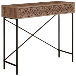 Κονσόλα Giovanni 0233136 110x35,6x90cm Brown Μελαμίνη,Μέταλλο