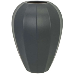 Βάζο Μπόμπα 15-00-22505-25 Φ16x27cm Dark Grey Marhome Κεραμικό