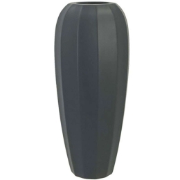 Βάζο Μπόμπα 15-00-22505-35 Φ14x40cm Dark Grey Marhome Κεραμικό