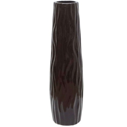 Βάζο Κύματα 15-00-19801-55 Φ17x58cm Brown Marhome Κεραμικό