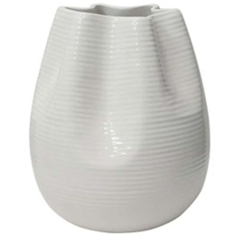 Βάζο Τσαλακωτό 15-00-21305-20 Φ17x21cm White Marhome Κεραμικό