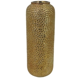 Βάζο Σφυρήλατο 15-00-22933 Φ14,8x40cm Bronze Marhome Κεραμικό