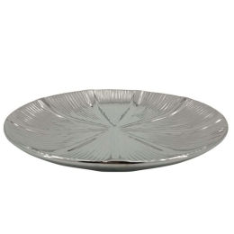 Διακοσμητική Πιατέλα 15-00-22929 Φ30x4cm Silver Marhome Κεραμικό