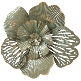 Διακοσμητικό Τοίχου Άνθος 15-00-21410 44,5x41x7cm Olive Marhome Μέταλλο