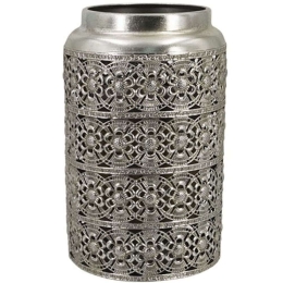 Φανάρι 15-00-22410 Φ18,5x30cm Silver Marhome Metal