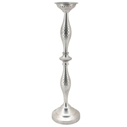 Κηροπήγιο 15-00-22438 Φ15x62cm Silver Marhome Μέταλλο