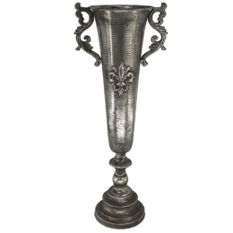 Βάζο Μεταλλικό Αντικέ 15-00-18919 57,5cm Silver Marhome Μέταλλο