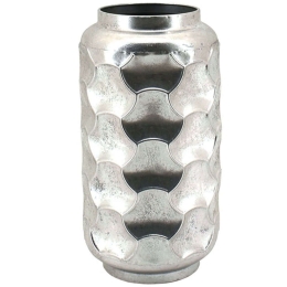 Βάζο Μεταλλικό 15-00-22422 Φ19,5x38cm Silver Marhome Μέταλλο