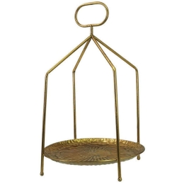 Διακοσμητικός Δίσκος 15-00-22406 Φ29,5x46,5cm Gold Marhome Μέταλλο