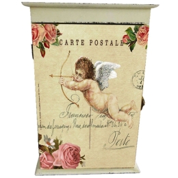 Κλειδοθήκη Άγγελος 15-00-16713 20x8x30cm Multi Marhome Ξύλο,Δέρμα