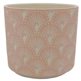 Κασπώ 06-00-22250 17x16cm Pink-White Marhome Κεραμικό
