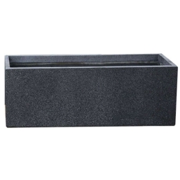 Κασπώ Πήλινο Ορθογώνιο 06-00-20721-L 80x30x28cm Anthracite Marhome Πηλός