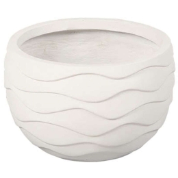 Κασπώ Πήλινο Κύματα 06-00-21234-L Φ54x36cm Ecru Marhome Πηλός