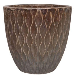 Κασπώ Πήλινο 06-00-21272-L 06-00-21272-L Φ50x50cm Gold Marhome Πηλός