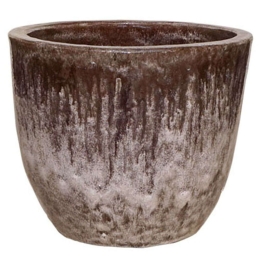 Κασπώ Πήλινο 06-00-21278-L Φ37x33cm Brown Marhome Πηλός