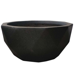 Κασπώ Πήλινο Πολύγωνο 06-00-23221-L Φ54x26cm Black Marhome Πηλός