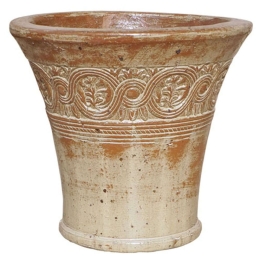 Κασπώ Πήλινο 06-00-21274-M Φ47x43cm Ecru-Terracotta Marhome Πηλός