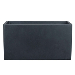 Κασπώ Ζαρντινιέρα Πήλινη 06-00-22910-S 80x20x38cm Black Marhome Πηλός