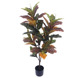 Τεχνητό Φυτό Σε Γλάστρα Κρότων 04-00-18816 120cm Multi Marhome Συνθετικό Υλικό