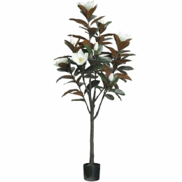 Τεχνητό Δέντρο Σε Γλάστρα Μανόλια 04-00-22054 155cm Green-White Marhome Συνθετικό Υλικό