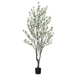 Τεχνητό Δέντρο Σε Γλάστρα Κερασιά 04-00-22061 200cm Green-White Marhome Συνθετικό Υλικό