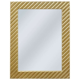 Καθρέπτης Ριγέ 15-00-50021-3 60x80cm Gold Marhome Ξύλο,Γυαλί