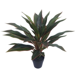Τεχνητό Φυτό Σε Γλάστρα Δράκαινα 04-00-18818 48cm Green-Red Marhome Πλαστικό