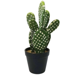Τεχνητός Κάκτος Σε Γλάστρα 04-00-16068 31cm Green Marhome Συνθετικό Υλικό